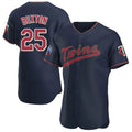 M.Twins #25 Byron Buxton Player Navy 60th Home Limited Elite Gdoa Stitched Jerseys