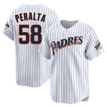S.Diego Padres #58 Wandy Peralta Player White Cooperstown Collection Limited Home Gdoa Stitched Jerseys