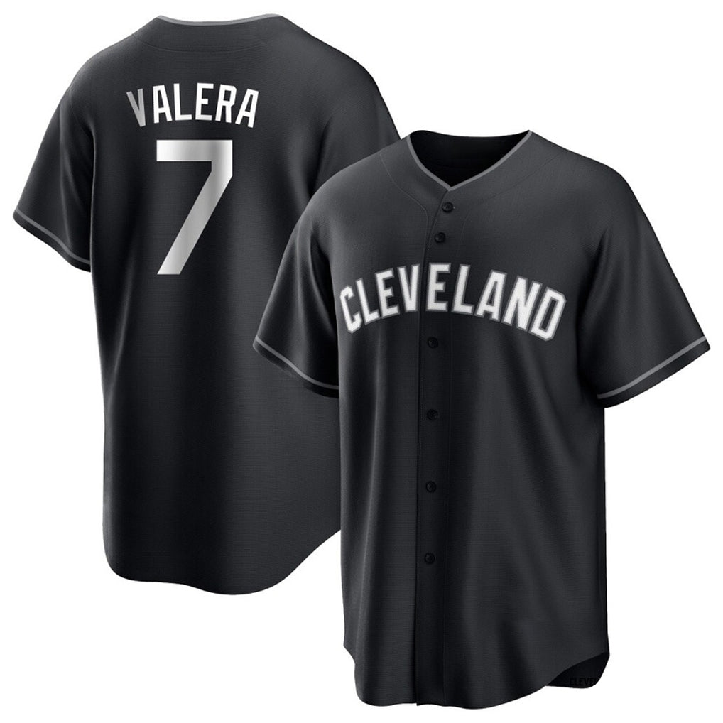 C.Guardians #7 George Valera Player Black Home Game Gdoa Stitched Jerseys