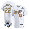 LA.Dodgers #22 Clayton Kershaw Player Gold World Series Collection Limited Home Gdoa Stitched Jerseys