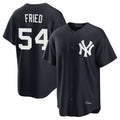 NY.Yankees #54 Max Fried Player Navy Game Stitched Jerseys
