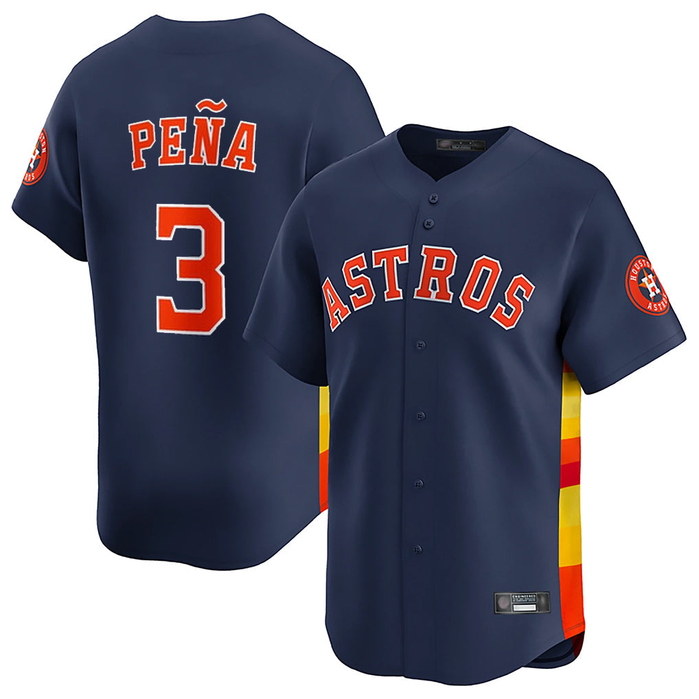H.Astros #3 Jeremy Pena Player Navy Home Limited Gdoa Stitched Jerseys