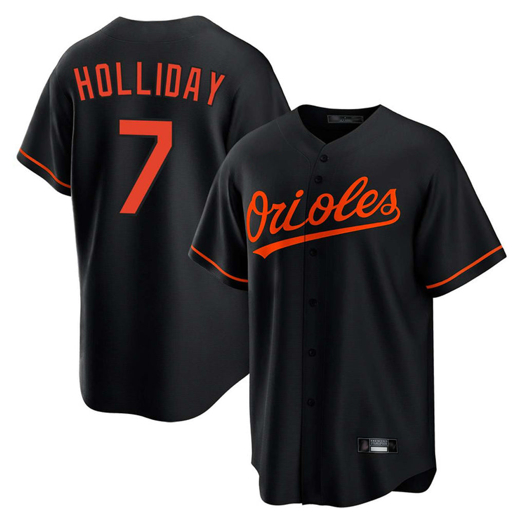 B.Orioles #7 Jackson Holliday Player Black Home Game Gdoa Stitched Jerseys