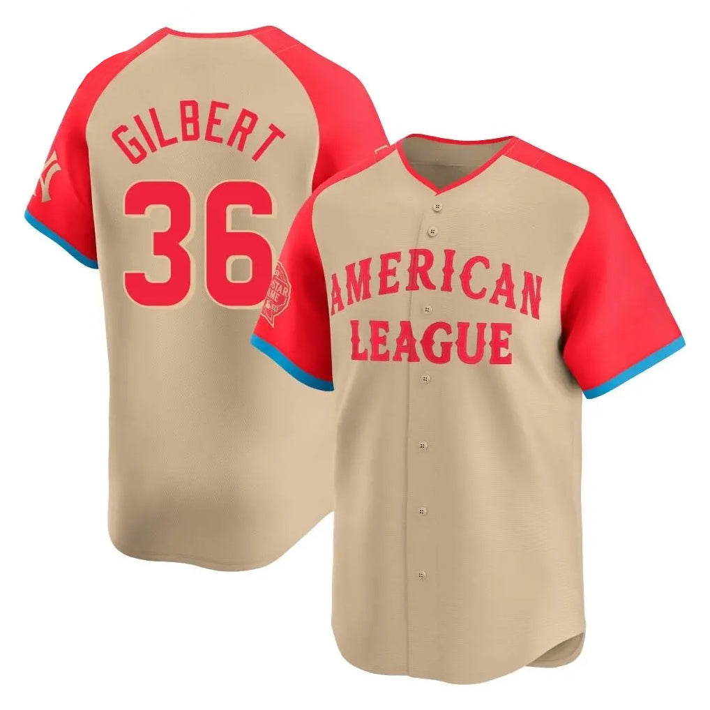 S.Mariners #36 Logan Gilbert Player Cream American League All-Star Limited Game Gdoa Stitched Jerseys