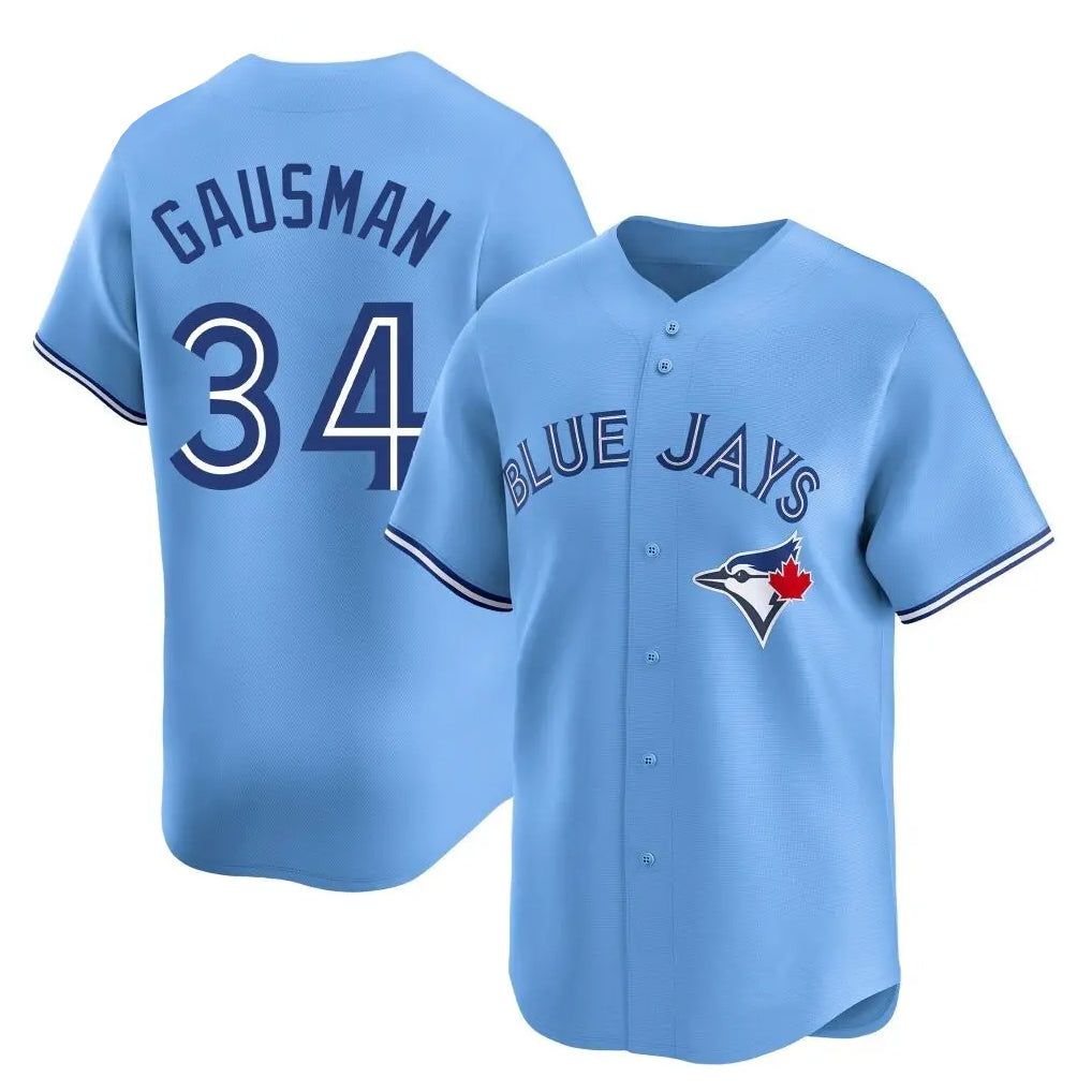 T.Blue Jays #34 Kevin Gausman Player Blue Home Limited Stitched Jerseys