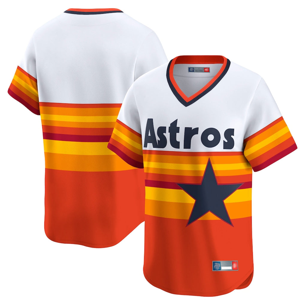 H.Astros ## Astros Blank Player Rainbow Cooperstown Collection T-shirt Gdoa Stitched Jerseys