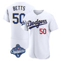 LA.Dodgers #50 Mookie Betts Player Gold White World Series Meet 2026 Collection Stadium Limited Elite Gdoa Stitched Jerseys