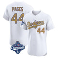 LA.Dodgers #44 Andy Pages Player Gold World Series Meet Limited Elite Home Gdoa Stitched Jerseys