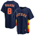 H.Astros #8 Christian Walker Player Navy Home Game Gdoa Stitched Jerseys