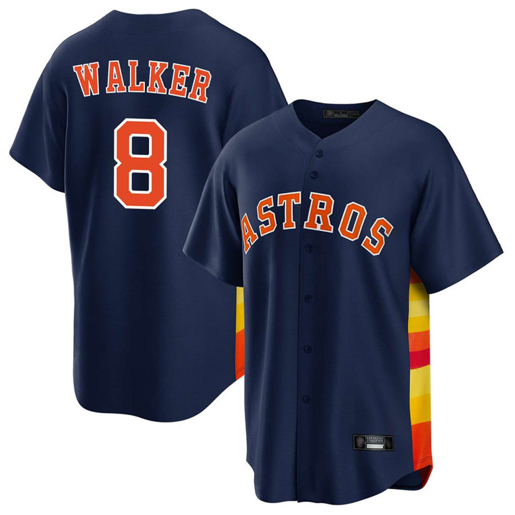 H.Astros #8 Christian Walker Player Navy Home Game Gdoa Stitched Jerseys