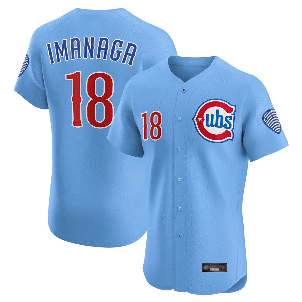C.Cubs #18 Shota Imanaga Player Light Blue Limited Elite Home Gdoa Stitched Jerseys