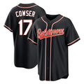 B.Orioles #17 Colton Cowser Player Black Out Home Game Gdoa Stitched Jerseys