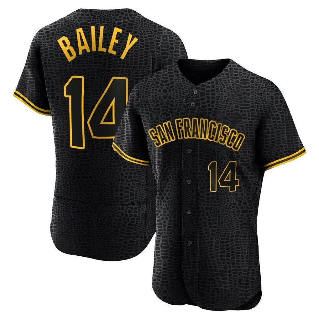 SF.Giants #14 Patrick Bailey Player Black Snake Skin City Limited Elite Stitched Jerseys