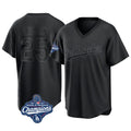 LA.Dodgers #25 Tommy Edman Player Black World Series Meet Pitch Fashion T-shirt Gdoa Stitched Jerseys