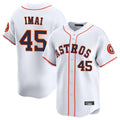 H.Astros #45 Tatsuya Imai Player White Home Limited Gdoa Stitched Jerseys