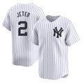 NY.Yankees #2 Derek Jeter Player White Limited Home Stitched Jerseys