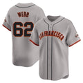 SF.Giants #62 Logan Webb Player Gray Home Limited Stitched Jerseys