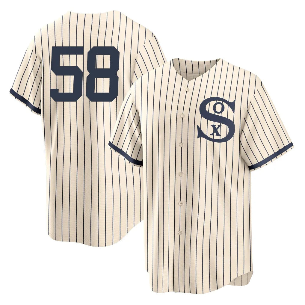 C.White Sox #58 Seranthony Dom¨ªnguez Player Cream Field of Dreams Home Game Gdoa Stitched Jerseys