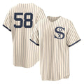 C.White Sox #58 Seranthony Dom¨ªnguez Player Cream Field of Dreams Home Game Gdoa Stitched Jerseys