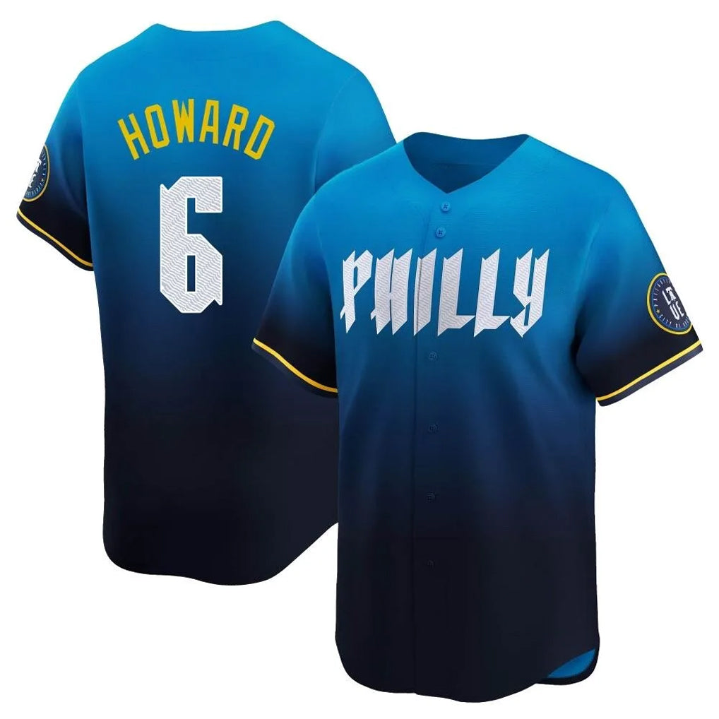 P.Phillies #6 Ryan Howard Player Blue City Connect Home Limited Stitched Jerseys