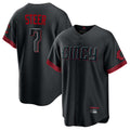 C.Reds #7 Spencer Steer Player Black City Connect Home Game Gdoa Stitched Jerseys