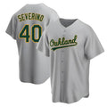 Athletics #40 Luis Severino player Gray Replica Road Stitched Jersey