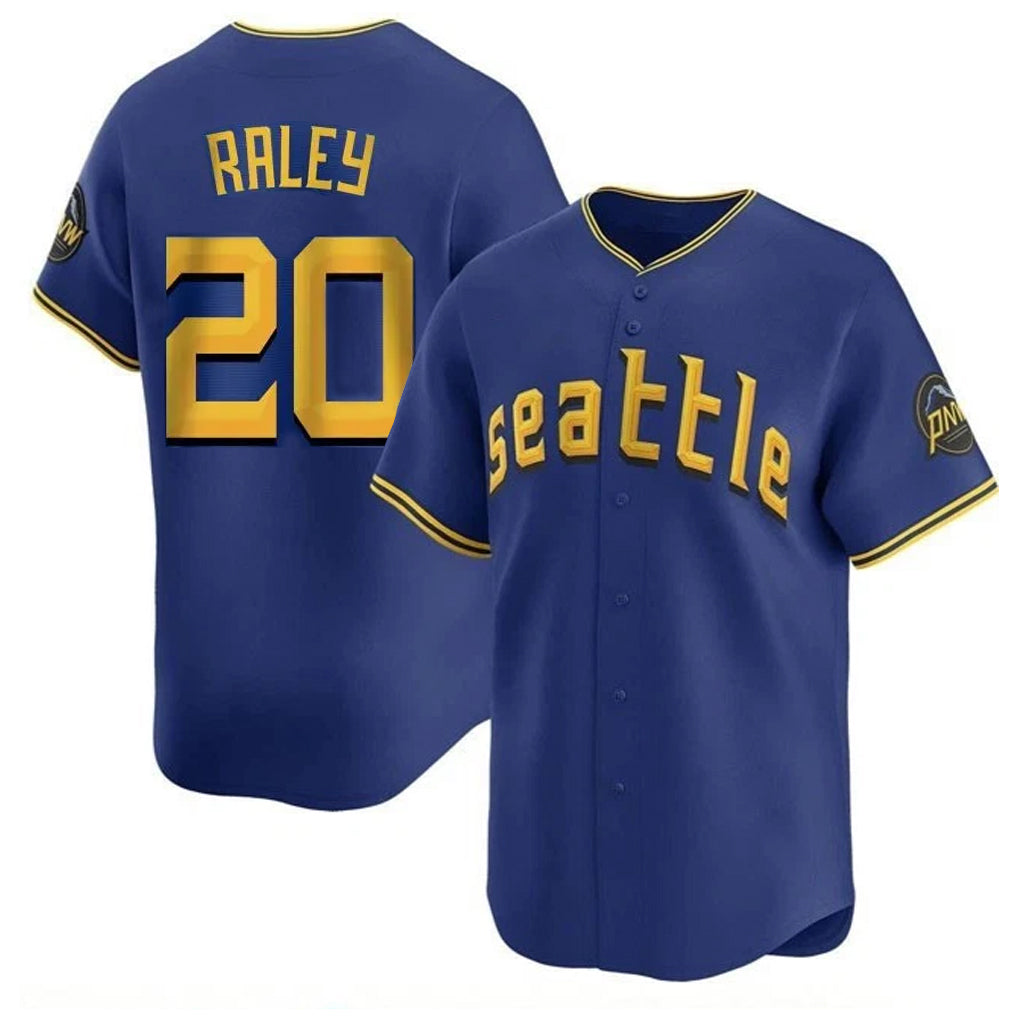 S.Mariners #20 Luke Raley Player Royal City Connect Home Limited Stitched Jerseys