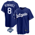 LA.Dodgers #8 Enrique Hern¨¢ndez Player Royal World Series Meet Game Gdoa Stitched Jerseys