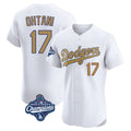 LA.Dodgers #17 Shohei Ohtani Player Gold World Series Meet Limited Elite Home Gdoa Stitched Jerseys
