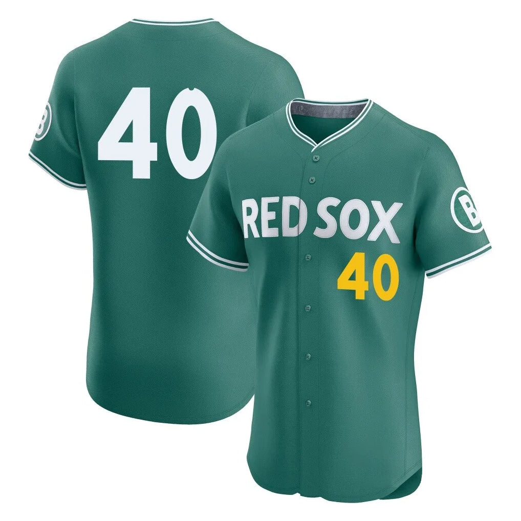 B.Red Sox #40 Willson Contreras Player Green City Connect Limited Elite Home Game Gdoa Stitched Jerseys