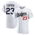 LA.Dodgers #23 Kyle Tucker Player Gold White 2026 Collection Stadium Limited Elite Gdoa Stitched Jerseys