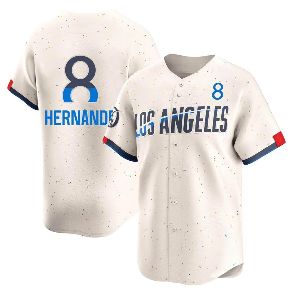 LA.Dodgers #8 Enrique Hern¨¢ndez Player Cream City Connect Limited Home Gdoa Stitched Jerseys