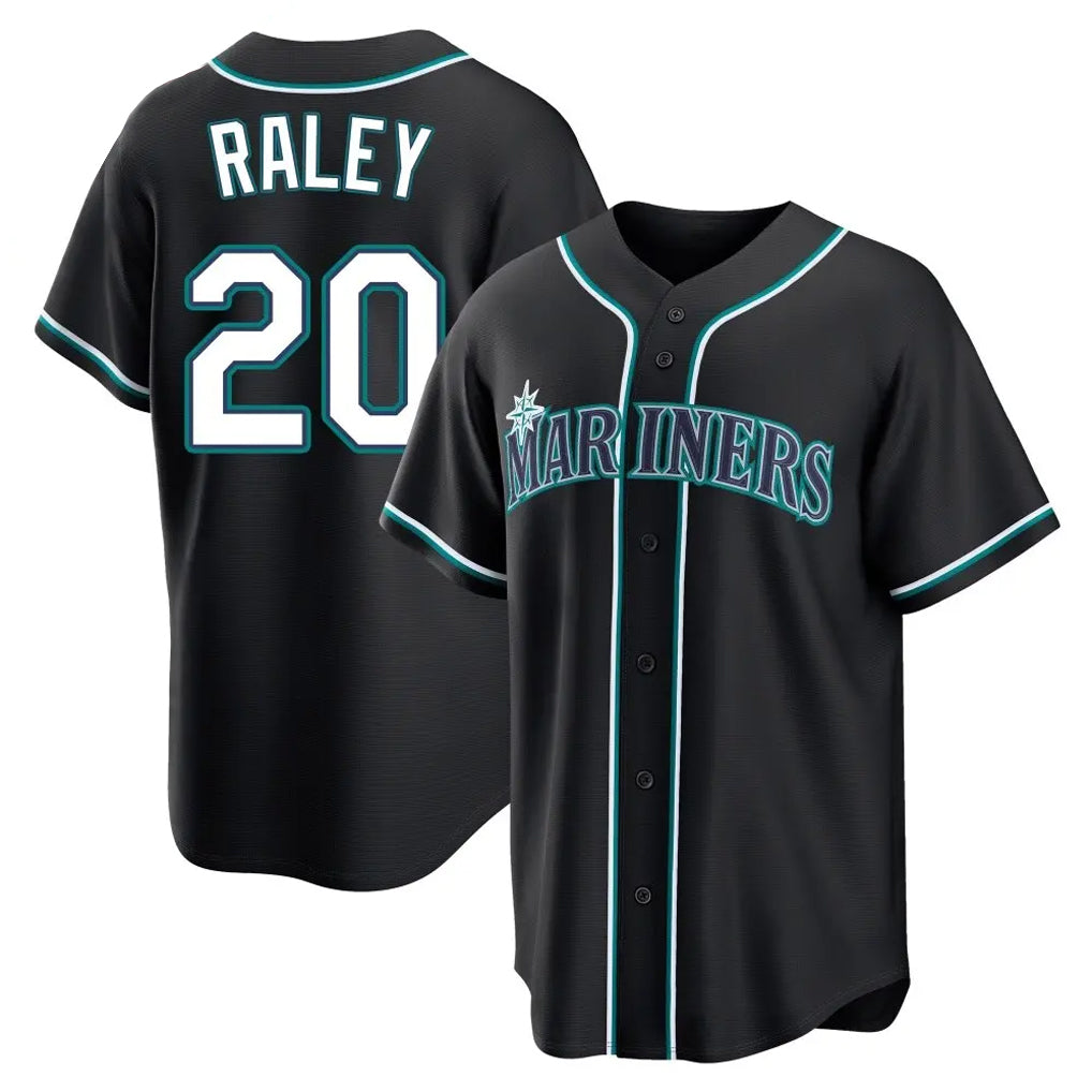 S.Mariners #20 Luke Raley Player Black Fashion Home Limited Stitched Jerseys