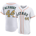 H.Astros #44 Yordan Alvarez Player Gold Collection Limited Elite Home Gdoa Stitched Jerseys