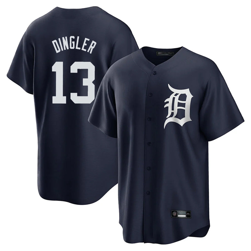 D.Tigers #13 Dillon Dingler Player Navy Game Home Gdoa Stitched Jerseys