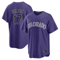 C.Rockies #17 Todd Helton Player Purple Game Home Gdoa Stitched Jerseys