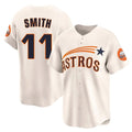 H.Astros #11 Cam Smith Player Cream Throwback Cooperstown Collection Limited Gdoa Stitched Jerseys