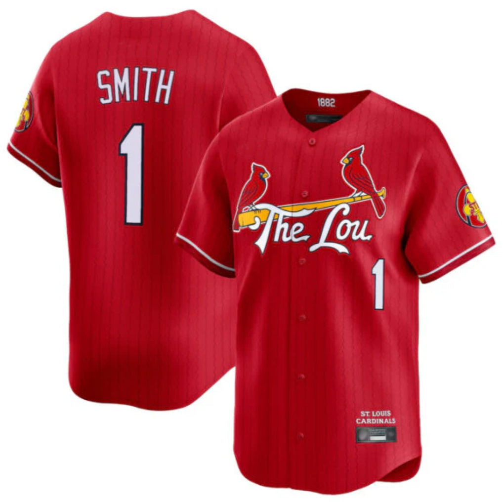 St. Louis Cardinals #1 Ozzie Smith Player Red City Connect Limited Stitched Jerseys