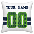 Custom S.Seahawks Pillow Decorative Throw Pillow Case - Print Personalized Football Team Fans Name & Number Birthday Gift Football Pillows