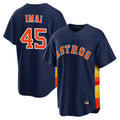 H.Astros #45 Tatsuya Imai Player Navy Home Game Gdoa Stitched Jerseys