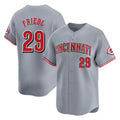 C.Reds #29 TJ Friedl Player Gray Home Limited Gdoa Stitched Jerseys