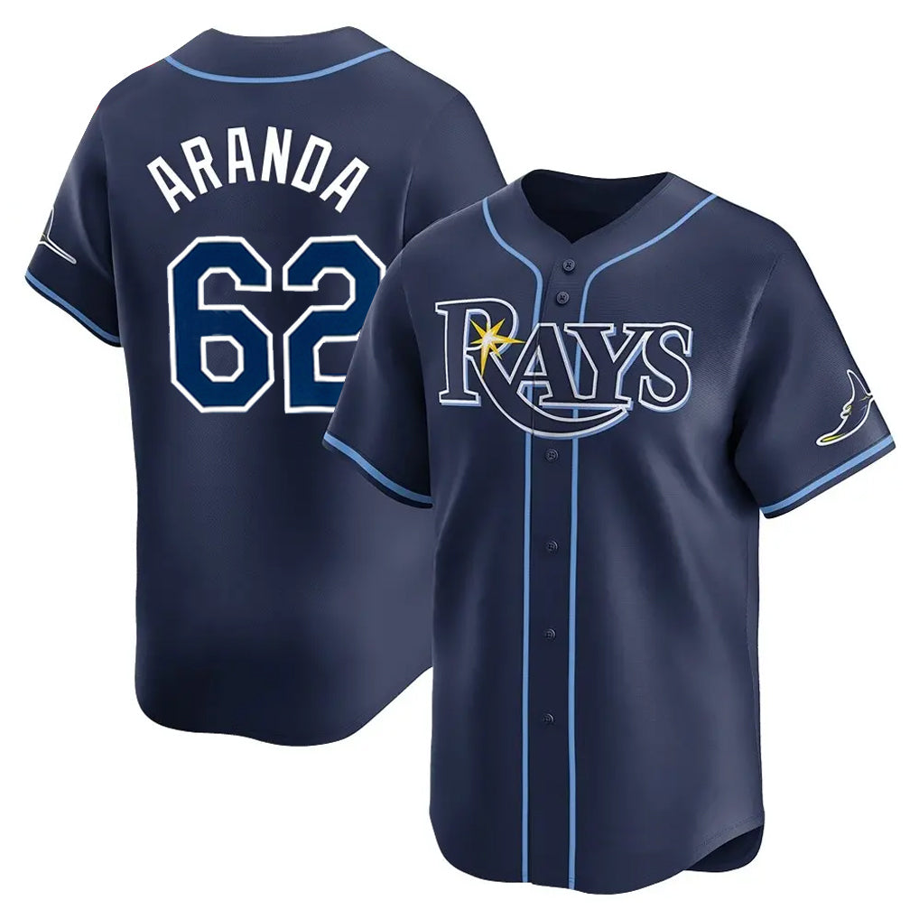 T.Bay Rays #62 Jonathan Aranda Player Navy Home Limited Stitched Jerseys