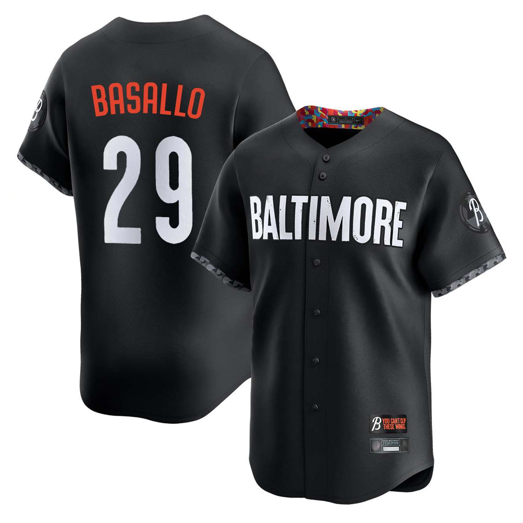 B.Orioles #29 Samuel Basallo Player Black City Connect Limited Home Game Gdoa Stitched Jerseys