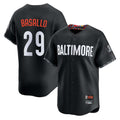 B.Orioles #29 Samuel Basallo Player Black City Connect Limited Home Game Gdoa Stitched Jerseys