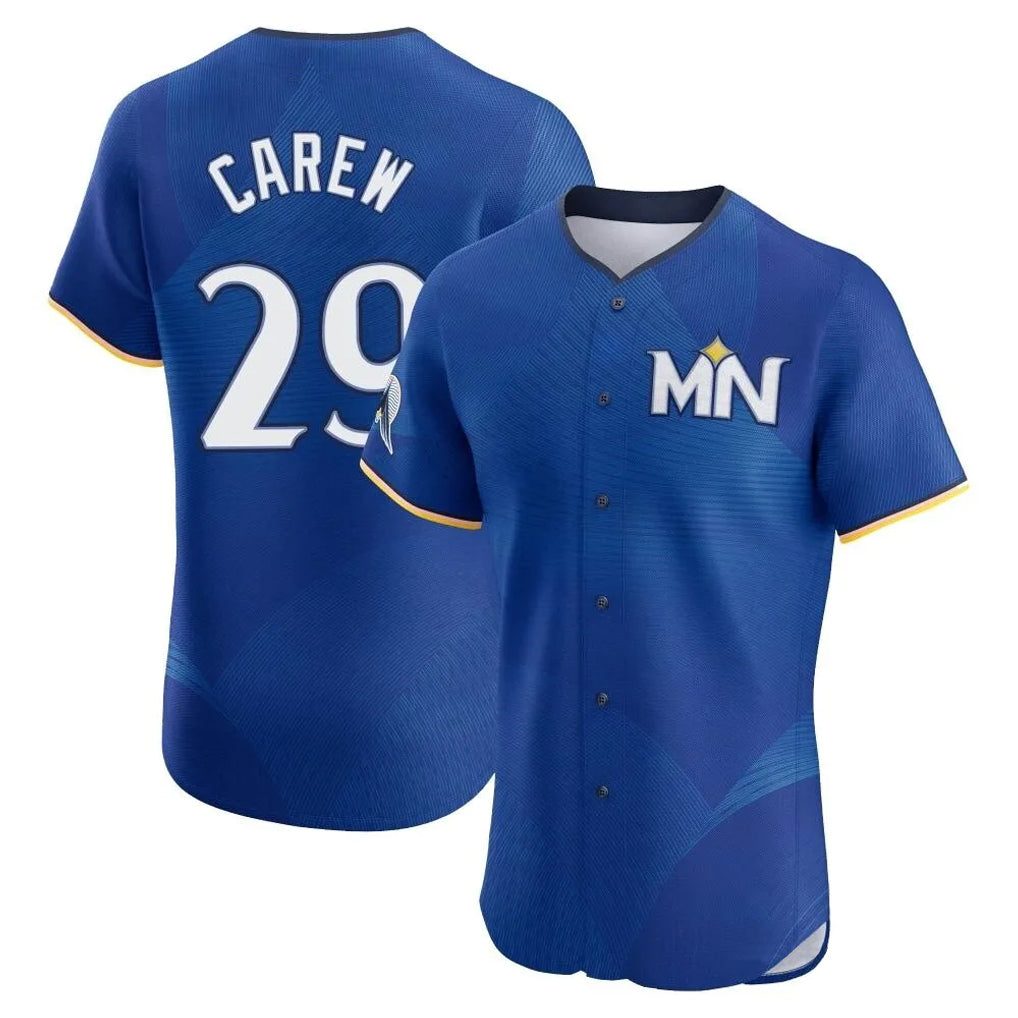 M.Twins #29 Rod Carew Player Royal City Connect Limited Elite Home Gdoa Stitched Jerseys