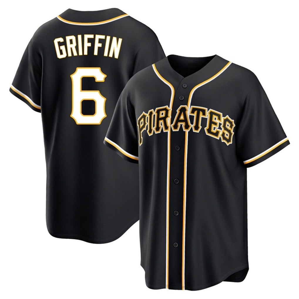 P.Pirates #6 Konnor Griffin Player Black Fashion Out Home Game Stitched Jerseys