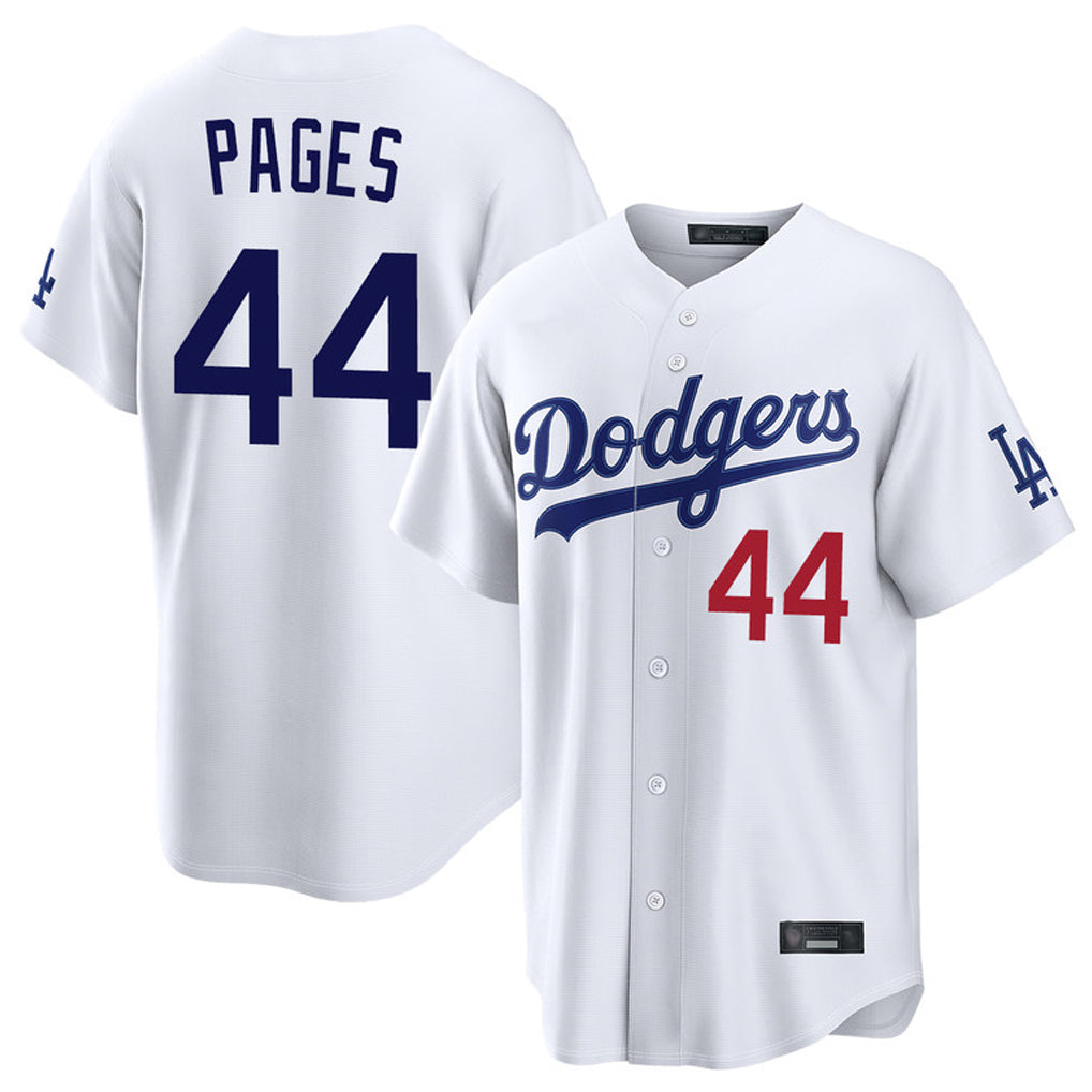 LA.Dodgers #44 Andy Pages Player White Home Game Gdoa Stitched Jerseys