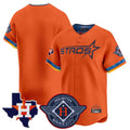 H.Astros ## Astros Blank Player Orange City Connect Texas Patch Vapor Premier Limited Home Gdoa Stitched Jerseys