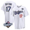 LA.Dodgers #17 Shohei Ohtani Player Gold White World Series 2026 Collection Stadium Limited Gdoa Stitched Jerseys
