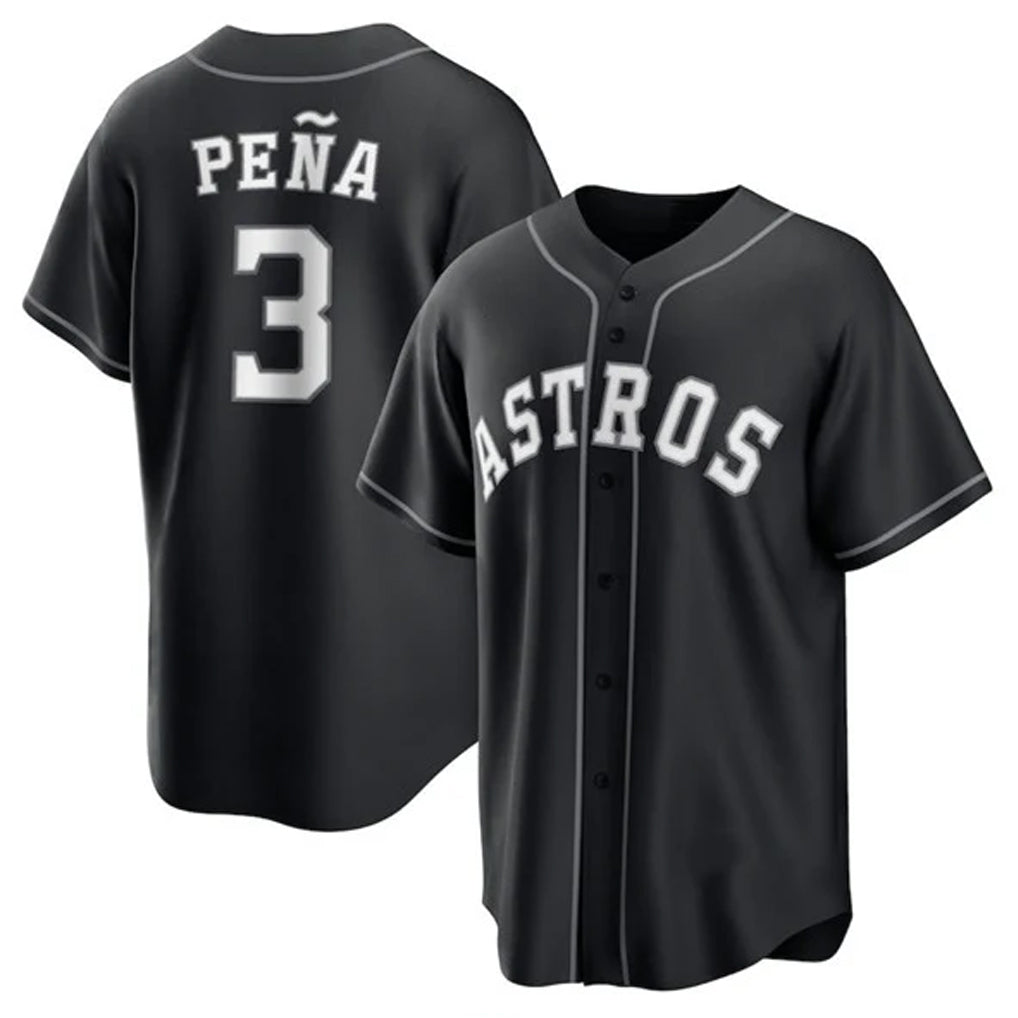 H.Astros #3 Jeremy Pena Player Black Home Game Gdoa Stitched Jerseys